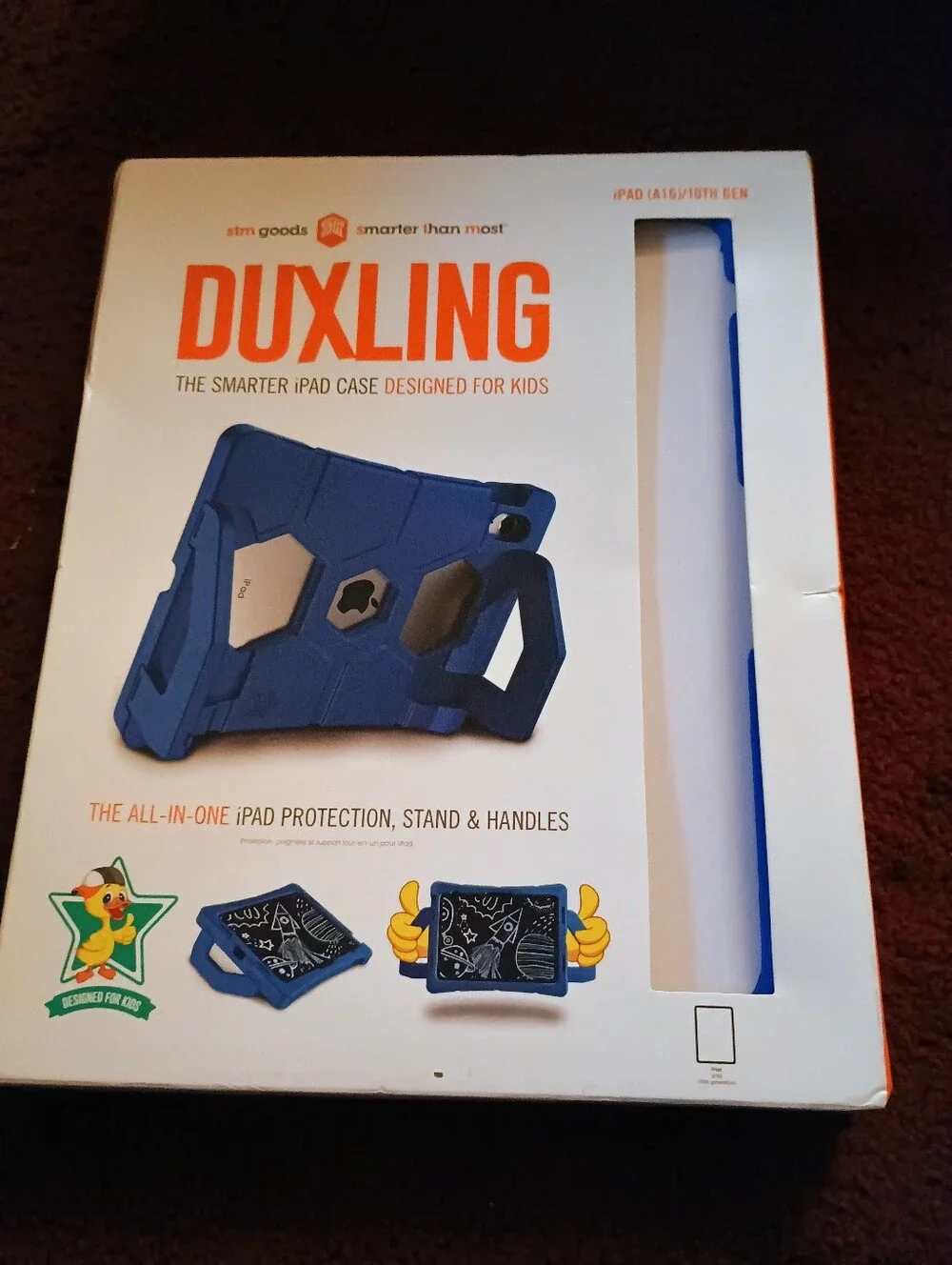 Duxling iPad (A16/10th Gen) Case for Kids - Ultra-Protective, Two-Handle Design